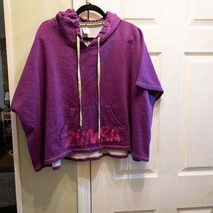 Oversized cropped Zumba hoodie/poncho